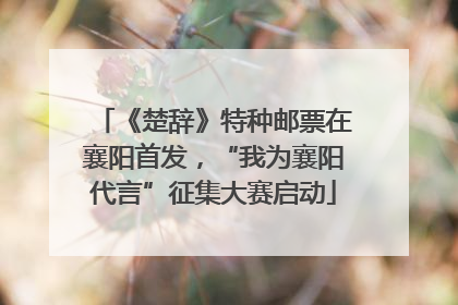 《楚辞》特种邮票在襄阳首发，“我为襄阳代言”征集大赛启动
