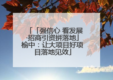 「强信心 看发展·招商引资拼落地」榆中：让大项目好项目落地见效