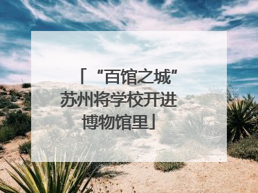 “百馆之城”苏州将学校开进博物馆里