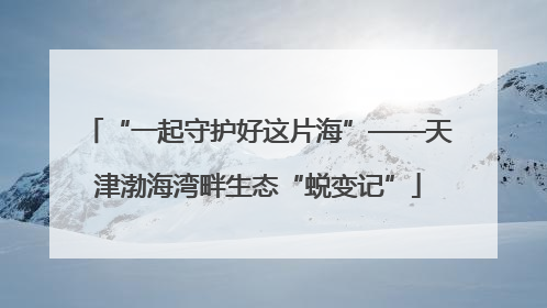 “一起守护好这片海”——天津渤海湾畔生态“蜕变记”