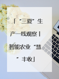 “三夏”生产一线观察丨智能农业“慧”丰收