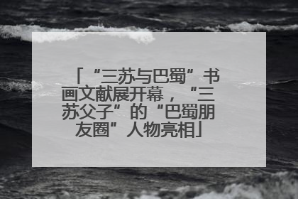 “三苏与巴蜀”书画文献展开幕，“三苏父子”的“巴蜀朋友圈”人物亮相