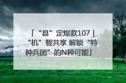 “县”定爆款107｜“机”智共享 解锁“特种兵团”的N种可能