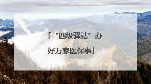 “四级驿站”办好万家医保事