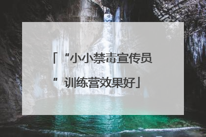 “小小禁毒宣传员”训练营效果好