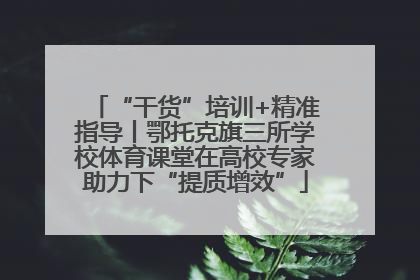 “干货”培训+精准指导丨鄂托克旗三所学校体育课堂在高校专家助力下“提质增效”