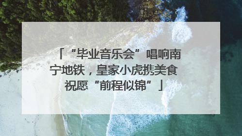 “毕业音乐会”唱响南宁地铁，皇家小虎携美食祝愿“前程似锦”