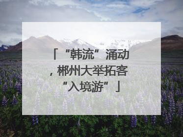 “韩流”涌动，郴州大举拓客“入境游”