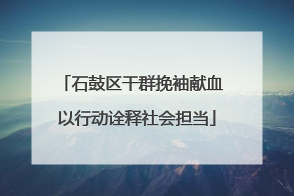 石鼓区干群挽袖献血 以行动诠释社会担当