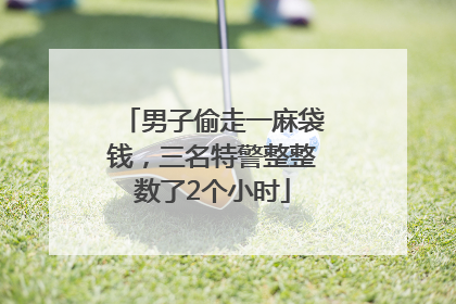 男子偷走一麻袋钱，三名特警整整数了2个小时
