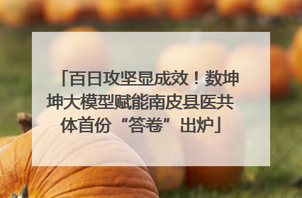 百日攻坚显成效！数坤坤大模型赋能南皮县医共体首份“答卷”出炉