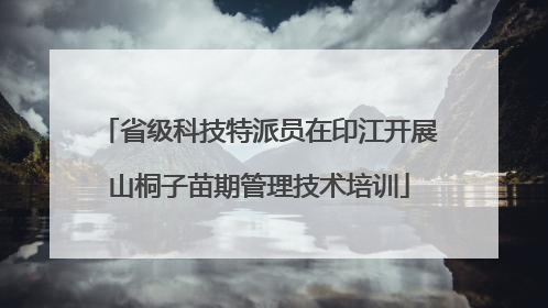 省级科技特派员在印江开展山桐子苗期管理技术培训