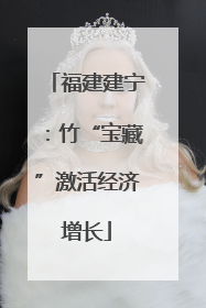 福建建宁：竹“宝藏”激活经济增长