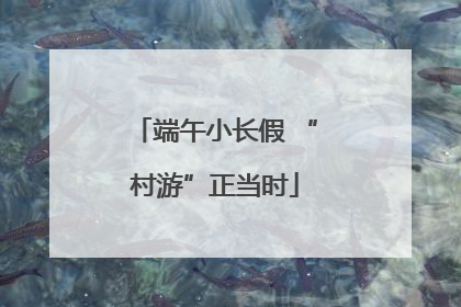 端午小长假 “村游”正当时