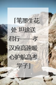 笔墨生花处 坦途送君行——孝汉应高速暖心护航高考学子