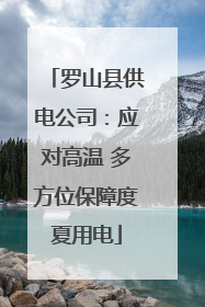 罗山县供电公司：应对高温 多方位保障度夏用电