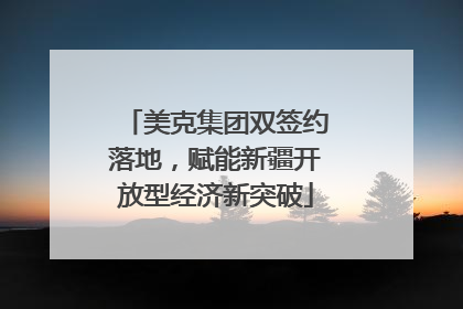 美克集团双签约落地，赋能新疆开放型经济新突破