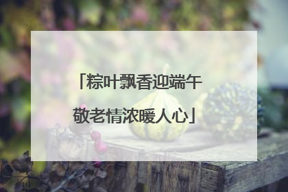 粽叶飘香迎端午 敬老情浓暖人心