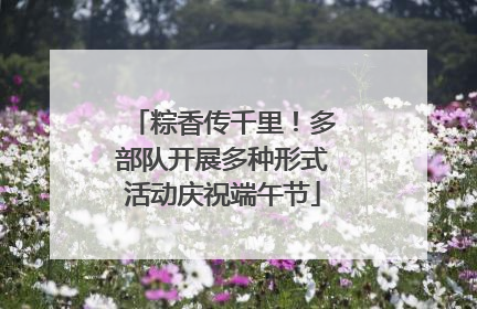 粽香传千里！多部队开展多种形式活动庆祝端午节