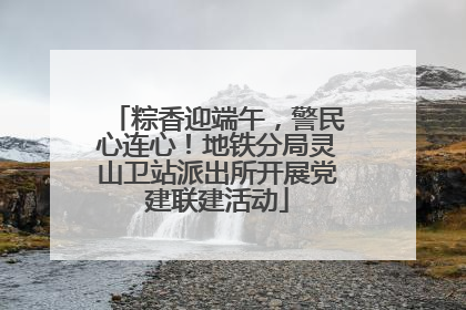 粽香迎端午，警民心连心！地铁分局灵山卫站派出所开展党建联建活动