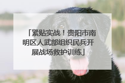 紧贴实战！贵阳市南明区人武部组织民兵开展战场救护训练