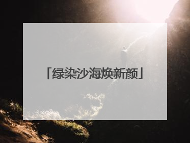 绿染沙海焕新颜