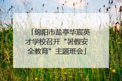 绵阳市盐亭华宸英才学校召开“暑假安全教育”主题班会