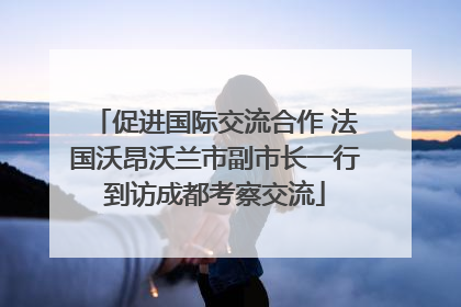 促进国际交流合作 法国沃昂沃兰市副市长一行到访成都考察交流