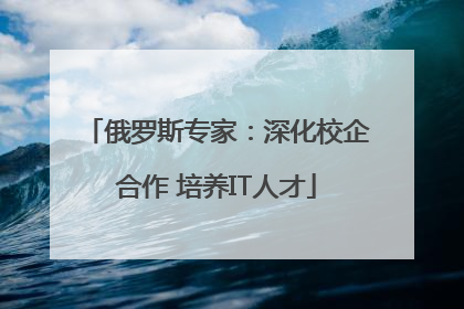 俄罗斯专家：深化校企合作 培养IT人才