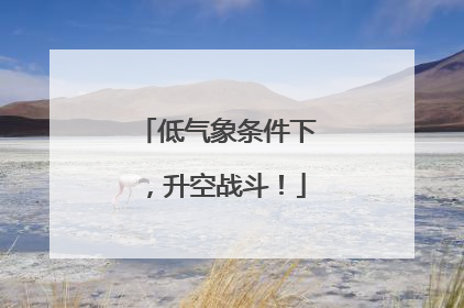 低气象条件下，升空战斗！