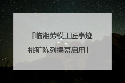 临湘劳模工匠事迹桃矿陈列揭幕启用