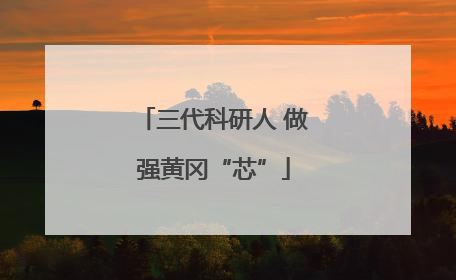 三代科研人 做强黄冈“芯”