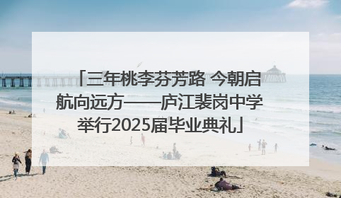 三年桃李芬芳路 今朝启航向远方——庐江裴岗中学举行2025届毕业典礼