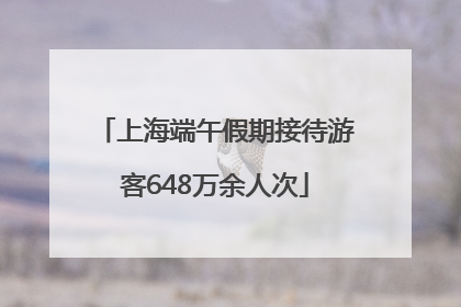 上海端午假期接待游客648万余人次
