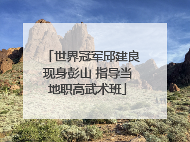世界冠军邱建良现身彭山 指导当地职高武术班