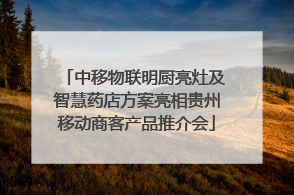 中移物联明厨亮灶及智慧药店方案亮相贵州移动商客产品推介会