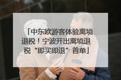中东欧游客体验离境退税！宁波开出离境退税“即买即退”首单