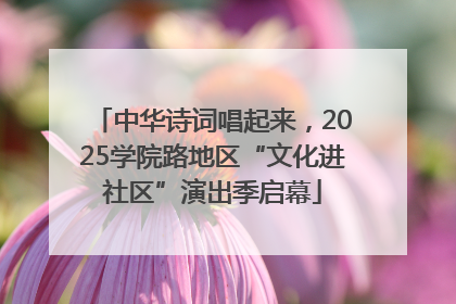 中华诗词唱起来，2025学院路地区“文化进社区”演出季启幕