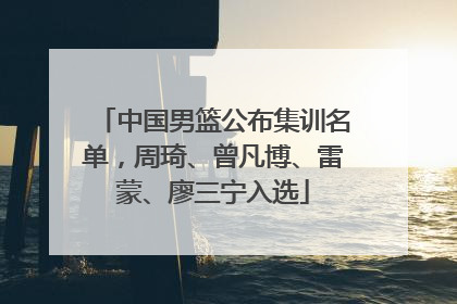 中国男篮公布集训名单，周琦、曾凡博、雷蒙、廖三宁入选