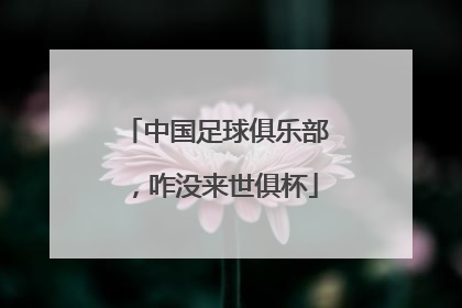 中国足球俱乐部，咋没来世俱杯
