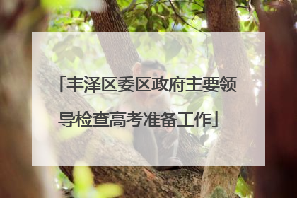 丰泽区委区政府主要领导检查高考准备工作