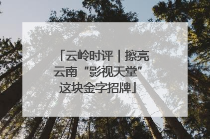 云岭时评｜擦亮云南“影视天堂”这块金字招牌