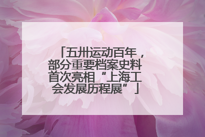 五卅运动百年，部分重要档案史料首次亮相“上海工会发展历程展”