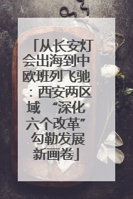 从长安灯会出海到中欧班列飞驰：西安两区域 “深化六个改革” 勾勒发展新画卷