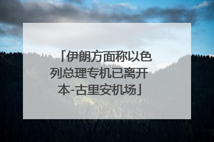 伊朗方面称以色列总理专机已离开本-古里安机场