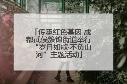 传承红色基因 成都武侯簇锦街道举行“岁月如歌·不负山河”主题活动