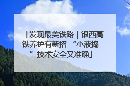 发现最美铁路｜银西高铁养护有新招 “小液捣”技术安全又准确