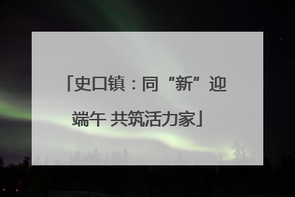 史口镇：同“新”迎端午 共筑活力家