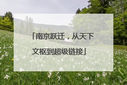 南京跃迁，从天下文枢到超级链接