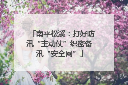 南平松溪：打好防汛“主动仗”织密备汛“安全网”